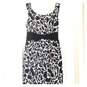 Black and white mini dress